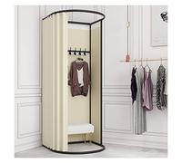 Camerino Negozio Di Abbigliamento Negozio di Abbigliamento per Camerini, Temporaneo Portatile Camerino Mobile con Tenda Ombreggiante, Tenda Fasciatoio per La Privacy, 5 Colori(Beige,85x80x200cm)