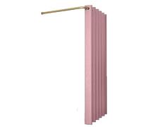 Camerino provvisorio L-SD per asta, semplice spogliatoio per negozi di abbigliamento e centri commerciali, 100 cm, facile da installare, portatile, ideale per vendita al dettaglio ed eventi (rosa)