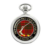 Cameron Orologio Da Tasca Clan Scozzese Antico Ravel Quarzo Cassa Argento