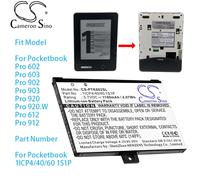 Cameron Sino Ebook, batteria Ereader per Pocketbook Pro 602 603 902 903 920 920.Wireless 612 Pro 912 1ICP4/40/60 1S1P