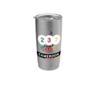 Cameroon Roots 237 Diaspora Pride Heritage Bicchiere termico in acciaio inox doppia parete