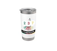 Cameroon Roots 237 Diaspora Pride Heritage Bicchiere termico in acciaio inox doppia parete