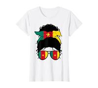 Cameroonian Girl Bandiera Camerun Orgogliosa Donna camerunese Maglietta