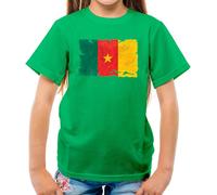 Camerun Grunge Bandiera - T-Shirt - Yaounde Paese Viaggi Africa Camerunese