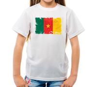 Camerun Grunge Bandiera - T-Shirt - Yaounde Paese Viaggi Africa Camerunese