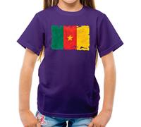 Camerun Grunge Bandiera - T-Shirt - Yaounde Paese Viaggi Africa Camerunese