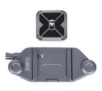 cametv Clip per fotocamera con piastra a sgancio rapido, supporto per zaino in alluminio con sistema a morsetto QR per Canon, Sony, Nikon, Fuji, DSLR, Action Camera (68001)