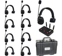 cametv Cuffie interfono wireless Waero da 9 pacchi, Sistema di comunicazione interfonico full-duplex, Distanza fino a 1200 piedi, con microfono ENR Cancellazione del rumore e funzione Mute