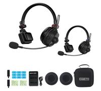 cametv Waero-PRO 1.9GHz Wireless Intercom Headset System Noise Cancellation A/B Group 1700ft(518m) Zero Latency 2 Person Team Communication for Church Boating TV Film Production Drone (2PCS)