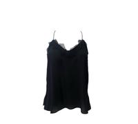 CAMI Top Racer Donna Nero A V #002 NWT