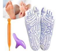 Camic Reflexology Socks, Serenity Steps Reflexology Socks with Massage Tool, Acupressure Reflexology Foot Massage Socks, Foot Reflexology Socks for Women and Men Tired Relieve (1 paio, uomo)