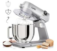 Camic Robot da cucina da 1800 W, impastatrice in metallo pieno con 10 livelli, touch screen digitale, timer, impastatrice con frusta, gancio impastatore e frusta per cuocere torte, biscotti e pane