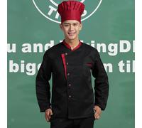 Camice da Cuoco a Maniche Lunghe Cappotto Camerieri D'albergo Cocina Uniforme