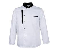 Camice da Cuoco a Maniche Lunghe Cappotto Camerieri D'albergo Cocina Uniforme