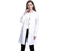 Camice da laboratorio, da uomo, da donna, bianco, medicina, da lavoro, da laboratorio, da lavoro, da lavoro a maniche lunghe, in cotone, da infermiera, da lavoro, per cosplay, outwear unisex, A02