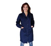 Camice Da Lavoro Donna Classico Lungo Leggero Blu Royal o Blu Scuro Grembiule Magazzino (46, blu scuro)