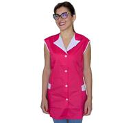 Camice da lavoro donna,giromanica,casacca per operaia,Maestra, Imprese Pulizia, Grembiule per fruttivendolo,gastronomia (L, Fuchsia)