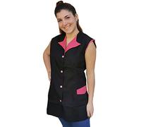 Camice da Lavoro Donna Giromanica,colf,Alimentari,maestra Asilo (IT, Testo, XL, Regular, Regular, Nero)