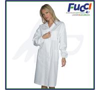 Camice donna Antinfortunistico bianco Isacco cotone farmacista laboratorio