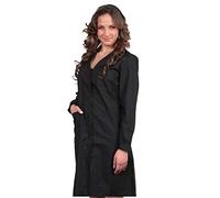 Camice da Lavoro Donna,Nero,Made in Italy,Lungo,No Stiro (XS=42, Nero)