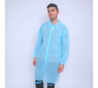 Camice laboratorio monouso chiusura velcro TNT 30 gr Colore Azzurro Blu