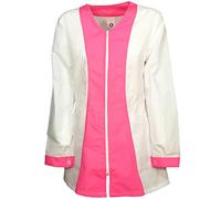 Camice Lavoro Vestaglia Estetista parrucchiera Massaggi OSS Donna Zip - Personalizzabile con Il Tuo Logo Colore Fuxia Taglia L