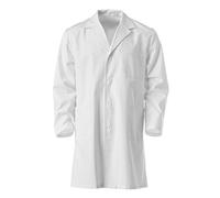Camice per Laboratorio Scolastico di Chimica, 100% Cotone, per Ragazzo e Ragazza da 10 a 16 anni, colore: Bianco - 16 Anni