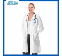 Camice per medico da DONNA in cotone sanfor 100% bianco - laboratorio farmacista