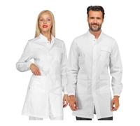 Camice Unisex Antiacido Bianco Manica Lunga Isacco - Certificato CE Laboratorio