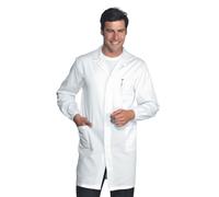 Camice Uomo Antiacido Solforico Isacco Bianco Poliestere Cotone Manica Lunga