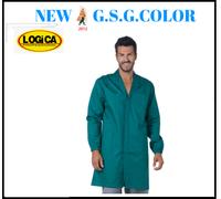 CAMICE UOMO LUNGO IN POLICOTONE CON TASCHE LATERALI VERDE O BLU