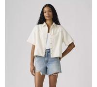 Camicetta a maniche corte in denim Bianco XS Tinta unita