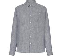 Camicetta a maniche lunghe regolare in lino KnowledgeCotton Apparel Bleu S