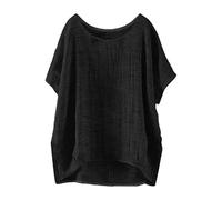 Camicetta ampia ed elegante da donna, versatile, morbida, confortevole, perfetta per tutti i giorni come ufficio o in vacanza, ideale con jeans, pantaloni o gonna, Le Noir, XXL