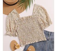 Camicetta arricciata margherita con volant L,M,S,XLFiorelliniTessuto intrecciato