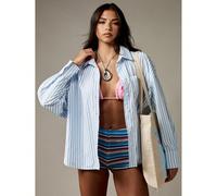 Camicetta con bottoni a righe, con stampa di aragosta, manica lunga, stile da spiaggia, vacanza, nautico, costiero, dichiarazione di moda estiva L,M,S,XL,XS,XXL,XXS,XXXL,XXXXLA strisceTessuto intrecci