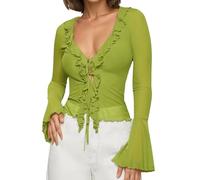 Camicetta con volant bianco Carmen Camicetta pirata corsetto arancione da donna marrone crop top manica lunga costume da pirata blu scuro marrone medievale abbigliamento pirata speak no evil verde