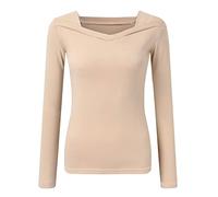 Camicetta da donna con vestibilità regolare 2025 leggings in velluto da donna autunno inverno senso colletto quadrato irregolare terra straniero sottile interno strato superiore maglietta per