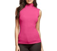 Camicetta da donna senza maniche con vestibilità fissa, elegante top per una maglietta basic sottile e versatile per l'uso quotidiano, vestibilità comoda, senza maniche, top alla moda per il lavoro e
