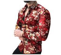 Camicetta da uomo a maniche lunghe da lavoro formale camicia da uomo autunno e inverno casual stampa a maniche lunghe bottoni casual risvolto camicia da ufficio camicetta da lavoro morbida e