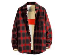 Camicetta da uomo a maniche lunghe da lavoro formale camicia da uomo casual e alla moda ampia e alla moda tasca plaid risvolto camicia a maniche lunghe camicetta da ufficio abbigliamento da lavoro