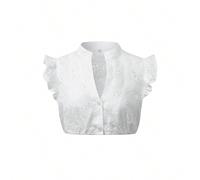 Camicetta dirndl da donna per l'Oktoberfest, camicetta tradizionale bavarese dirndl, top corto a v-collo L,M,S,XL,XXLColore unicoTessuto intrecciato