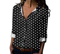 Camicetta Donna Chic Ed Elegante Camicette E Camicette Da Donna Di Grandi Dimensioni Camicia Stampato Camicetta Mezza Stagione Camicette Con Modello Alto Scollo A V Top Manica Lunga Abbigliamento 2025
