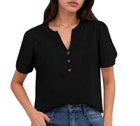 Camicetta Donna Estate Casual con Maniche Corte e Tessuto Leggero Unicromo Top Femminile Moderno e Fresco per la Stagione Calda