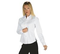 Camicetta donna Tenerife Stretch bianca Isacco cotone camicia cameriera