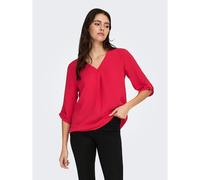 Camicetta maniche a 3/4, scollo a V Rosso 42 (IT) - 38 (FR) Tinta unita