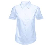 Camicetta scolastica a maniche corte per ragazze, in tinta unita, con colletto e bottoni, camicia formale per bambini, bianca e azzurra, età 10-15 anni, Blu, 13 anni