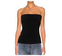 Camicetta senza maniche senza schiena con spacchi laterali larghi come top da donna per il tempo libero o la sera, Nero , M