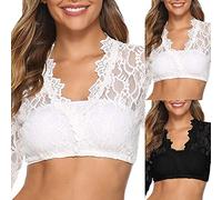 Camicetta tradizionale Dirndl da donna con scollo a V, camicetta tradizionale bavarese, in pizzo, elegante, trasparente, per costume tradizionale bavarese, per Oktoberfest