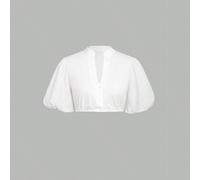 Camicetta tradizionale Dirndl da donna per l'Oktoberfest bavarese, top corto con maniche a lanterna da birra garden L,M,S,XL,XXLColore unicoTessuto intrecciato